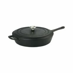 Tramontina 12.5" Cast Iron Covered Skillet Pre-Seasoned 11 Tramontina 12.5" Cast Iron Covered Skillet Pre-Seasoned -Deals Tramontina Store 80131340IXM001G