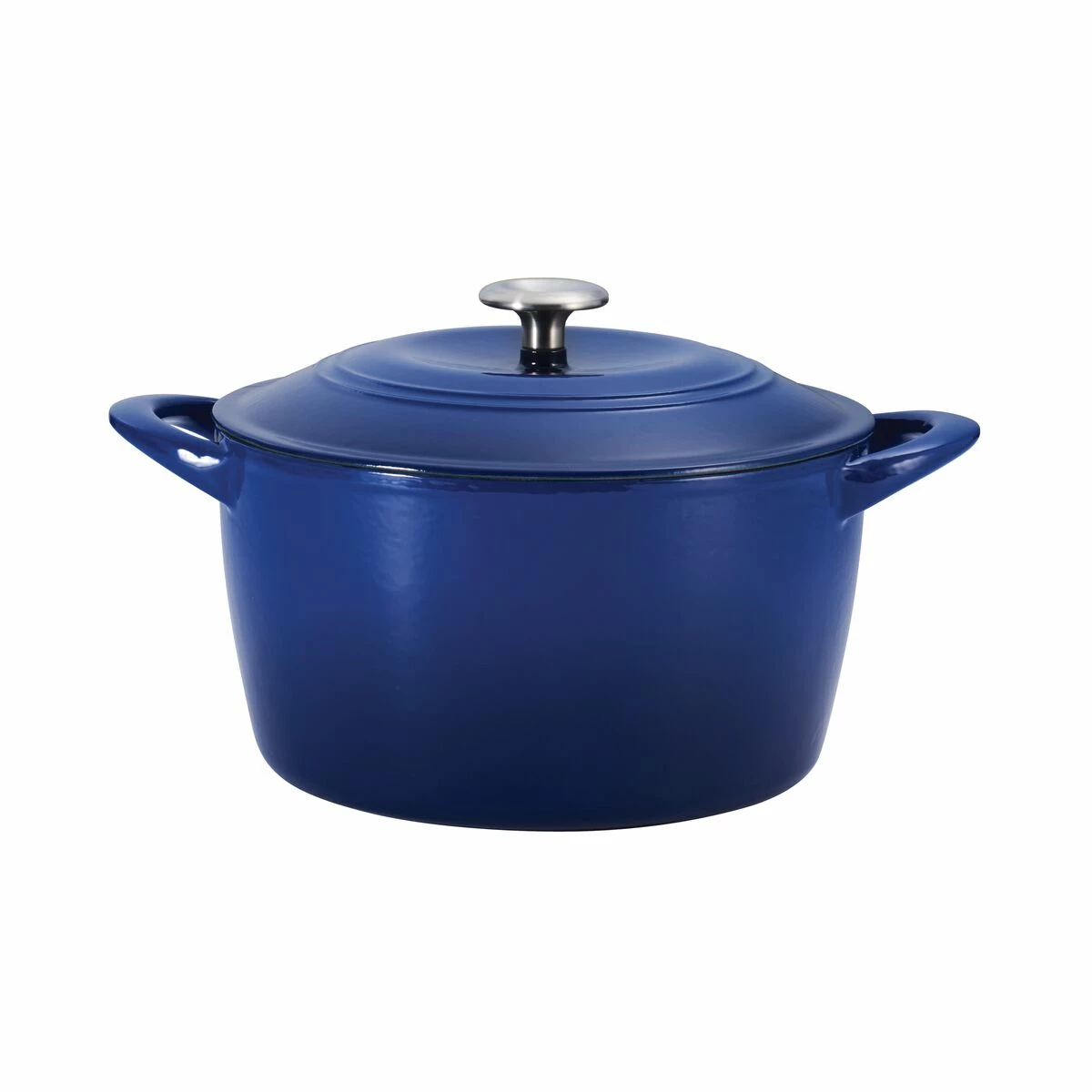 Tramontina 7 Qt Enameled Cast Iron Covered Tall Round Dutch Oven - Classic Blue 3 Tramontina 7 Qt Enameled Cast Iron Covered Tall Round Dutch Oven - Classic Blue - Image 3
