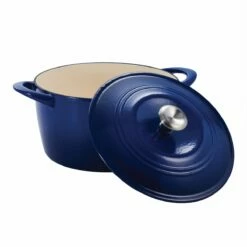 Tramontina 7 Qt Enameled Cast Iron Covered Tall Round Dutch Oven - Classic Blue 10 Tramontina 7 Qt Enameled Cast Iron Covered Tall Round Dutch Oven - Classic Blue -Deals Tramontina Store 80131358IXM002G