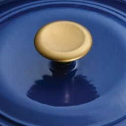 Tramontina 7 Qt Enameled Cast Iron Covered Tall Round Dutch Oven - Classic Blue With Gold Knob 11 Tramontina 7 Qt Enameled Cast Iron Covered Tall Round Dutch Oven - Classic Blue With Gold Knob -Deals Tramontina Store 80131359IXM003G