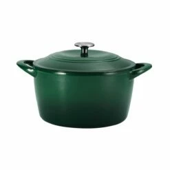 Tramontina 7 Qt Enameled Cast Iron Covered Tall Round Dutch Oven - Basil -Deals Tramontina Store 80131360IXM001G