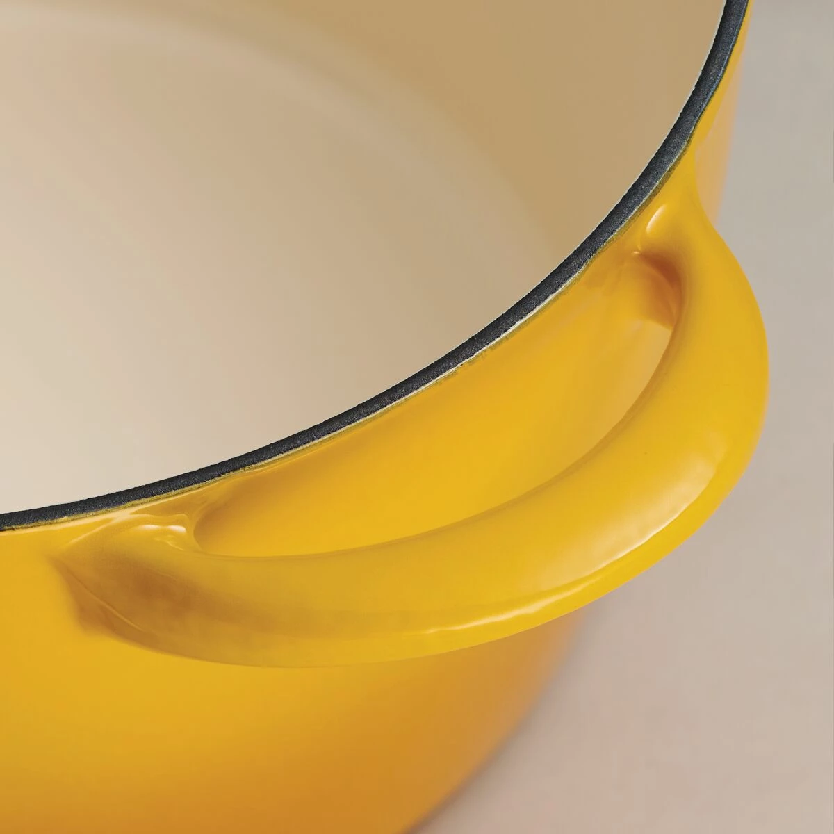 Tramontina 7 Qt Enameled Cast Iron Covered Tall Round Dutch Oven - Sunrise 6 Tramontina 7 Qt Enameled Cast Iron Covered Tall Round Dutch Oven - Sunrise - Image 6