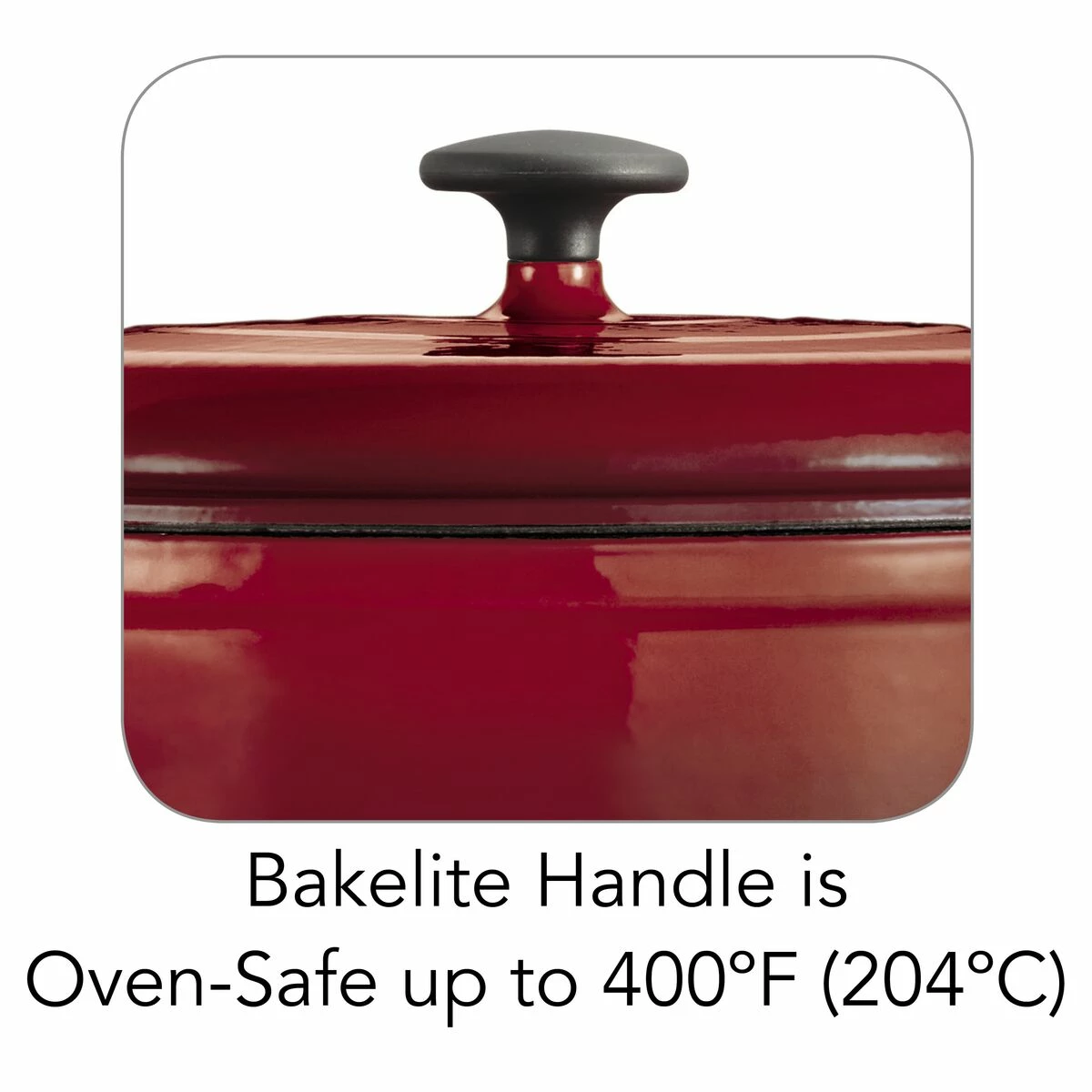 Tramontina 6.5 Qt Enameled Cast Iron Covered Dutch Oven - Gradated Red 6 Tramontina 6.5 Qt Enameled Cast Iron Covered Dutch Oven - Gradated Red - Image 6