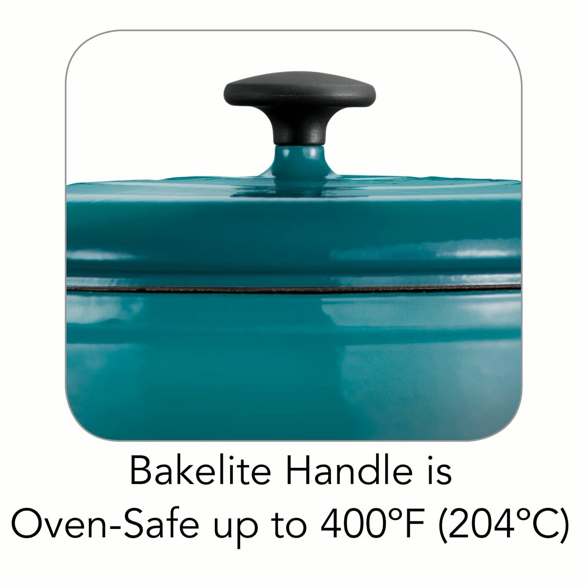 Tramontina 6.5 Qt Enameled Cast Iron Covered Dutch Oven - Gradated Teal 6 Tramontina 6.5 Qt Enameled Cast Iron Covered Dutch Oven - Gradated Teal - Image 6