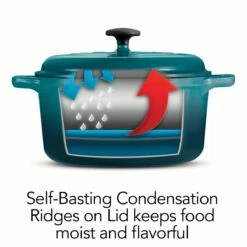 Tramontina 6.5 Qt Enameled Cast Iron Covered Dutch Oven - Gradated Teal 8 Tramontina 6.5 Qt Enameled Cast Iron Covered Dutch Oven - Gradated Teal -Deals Tramontina Store 80131631IXI004G