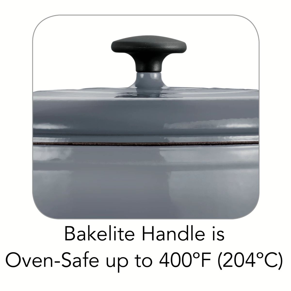 Tramontina 6.5 Qt Enameled Cast Iron Covered Dutch Oven - Gradated Gray 6 Tramontina 6.5 Qt Enameled Cast Iron Covered Dutch Oven - Gradated Gray - Image 6