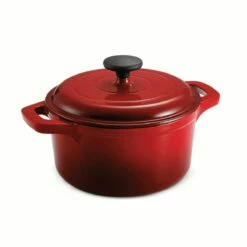 Tramontina 3.5 Qt Enameled Cast-Iron Round Dutch Oven - Gradated Red 5 Tramontina 3.5 Qt Enameled Cast-Iron Round Dutch Oven - Gradated Red -Deals Tramontina Store 80131635IXM001G