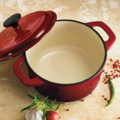 Tramontina 3.5 Qt Enameled Cast-Iron Round Dutch Oven - Gradated Red
