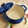 Tramontina 3.5 Qt Enameled Cast-Iron Round Dutch Oven - Gradated Cobalt