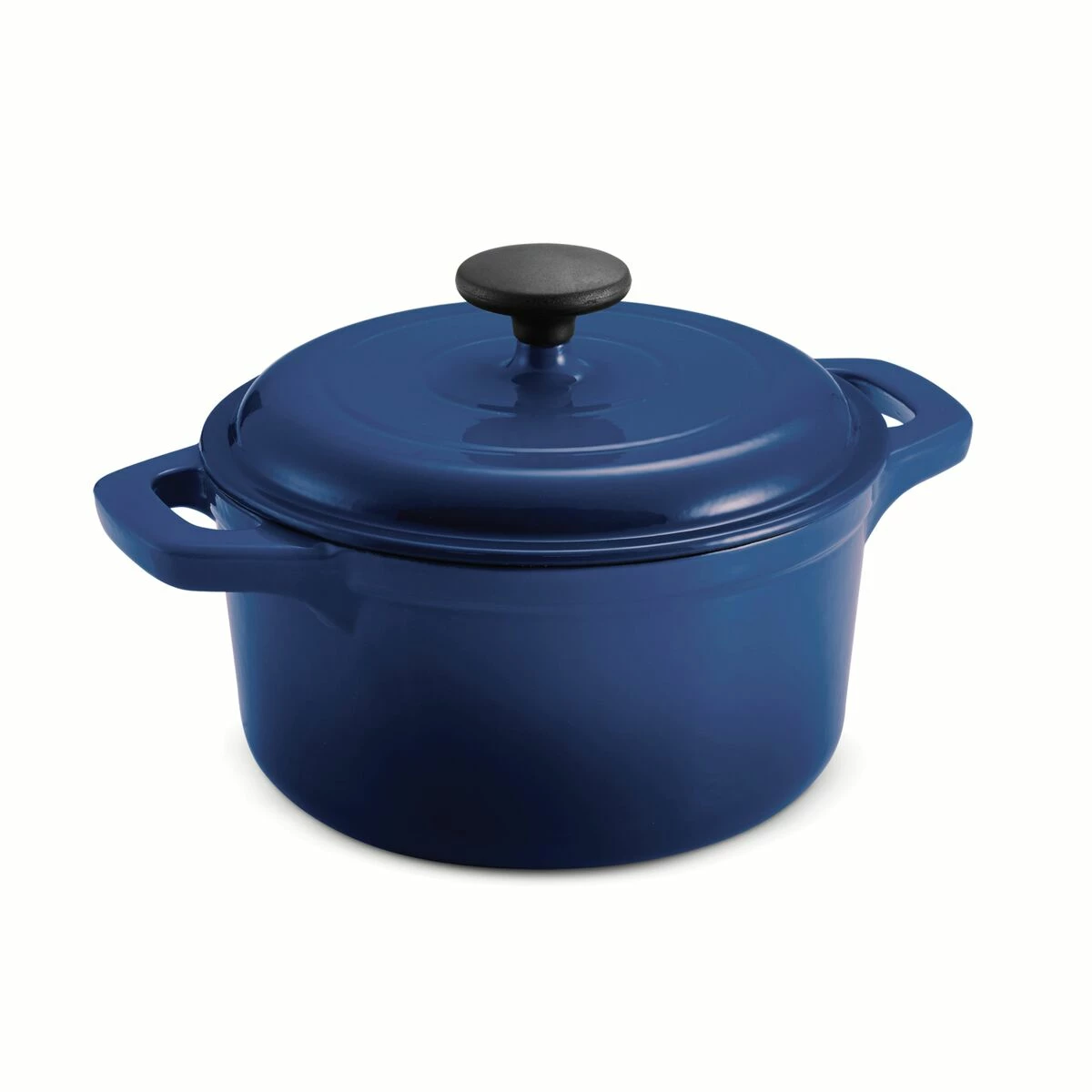 Tramontina 3.5 Qt Enameled Cast-Iron Round Dutch Oven - Gradated Cobalt 2 Tramontina 3.5 Qt Enameled Cast-Iron Round Dutch Oven - Gradated Cobalt - Image 2