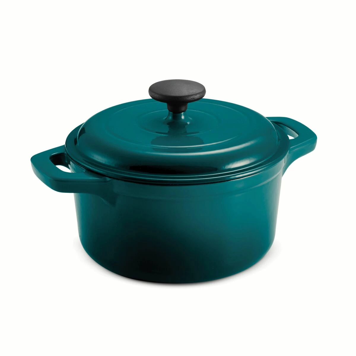 Tramontina 3.5 Qt Enameled Cast-Iron Round Dutch Oven - Teal 3 Tramontina 3.5 Qt Enameled Cast-Iron Round Dutch Oven - Teal - Image 3