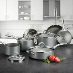 Tramontina 11 Pc Nonstick Cookware Set- Silver -Deals Tramontina Store 80143030IXM001G