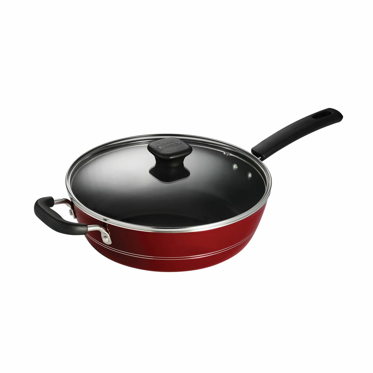 Tramontina Sicilia 4.5 Qt Aluminum Nonstick Covered Chef''s Pan - Raspberry 8 Tramontina Sicilia 4.5 Qt Aluminum Nonstick Covered Chef''s Pan - Raspberry - Image 8