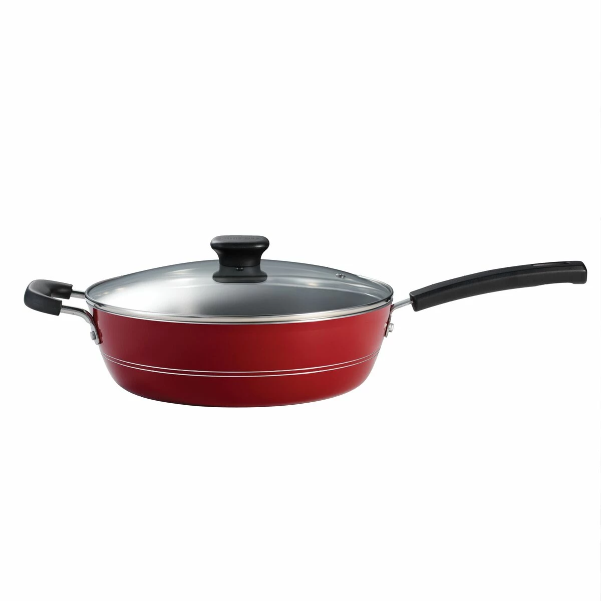 Tramontina Sicilia 4.5 Qt Aluminum Nonstick Covered Chef''s Pan - Raspberry 7 Tramontina Sicilia 4.5 Qt Aluminum Nonstick Covered Chef''s Pan - Raspberry - Image 7