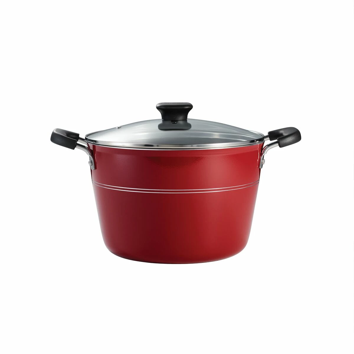 Tramontina Sicilia 8 Qt Aluminum Nonstick Covered Stock Pot - Raspberry 5 Tramontina Sicilia 8 Qt Aluminum Nonstick Covered Stock Pot - Raspberry - Image 5