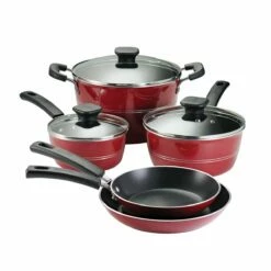 Tramontina Sicilia 8 Pc Aluminum Nonstick Cookware Set - Raspberry 18 Tramontina Sicilia 8 Pc Aluminum Nonstick Cookware Set - Raspberry -Deals Tramontina Store 80149044IXM001G