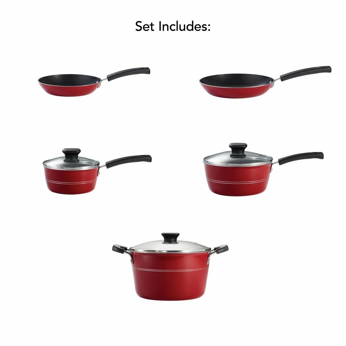 Tramontina Sicilia 8 Pc Aluminum Nonstick Cookware Set - Raspberry 8 Tramontina Sicilia 8 Pc Aluminum Nonstick Cookware Set - Raspberry - Image 8