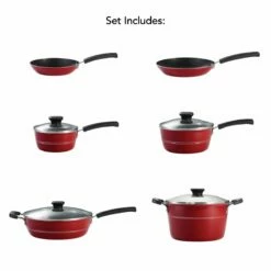 Tramontina Sicilia 10 Pc Aluminum Nonstick Cookware Set - Raspberry 17 Tramontina Sicilia 10 Pc Aluminum Nonstick Cookware Set - Raspberry -Deals Tramontina Store 80149045IXM002G