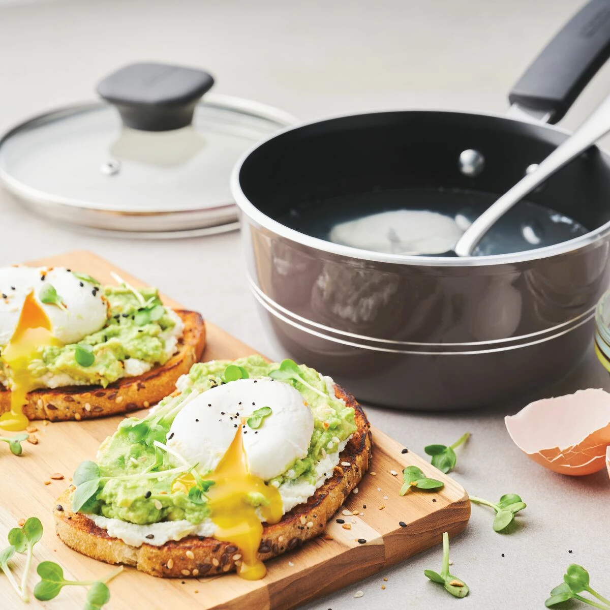 Tramontina Sicilia 1.25 Qt Aluminum Nonstick Covered Sauce Pan - Hazelnut 1 Tramontina Sicilia 1.25 Qt Aluminum Nonstick Covered Sauce Pan - Hazelnut