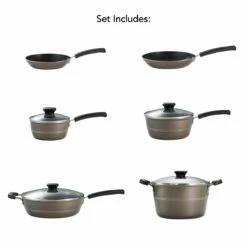 Tramontina Sicilia 10 Pc Aluminum Nonstick Cookware Set - Hazelnut 17 Tramontina Sicilia 10 Pc Aluminum Nonstick Cookware Set - Hazelnut -Deals Tramontina Store 80149058IXM002G