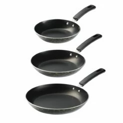 Tramontina 3 Pk Aluminum Nonstick Fry Pans - Black And Gold Pattern -Deals Tramontina Store 80149059IXM002G