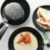 Tramontina 3 Pk Aluminum Nonstick Fry Pans - Black And Gold Pattern