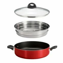 Tramontina 4 Qt Covered Nonstick Pan With Steamer 9 Tramontina 4 Qt Covered Nonstick Pan With Steamer -Deals Tramontina Store 80149134IXM001G