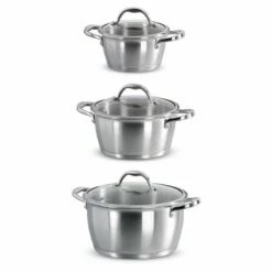 Tramontina Gourmet Selection 6 Pc Stainless Steel Stackable Pots And Pans -Deals Tramontina Store 80154547IXM004G