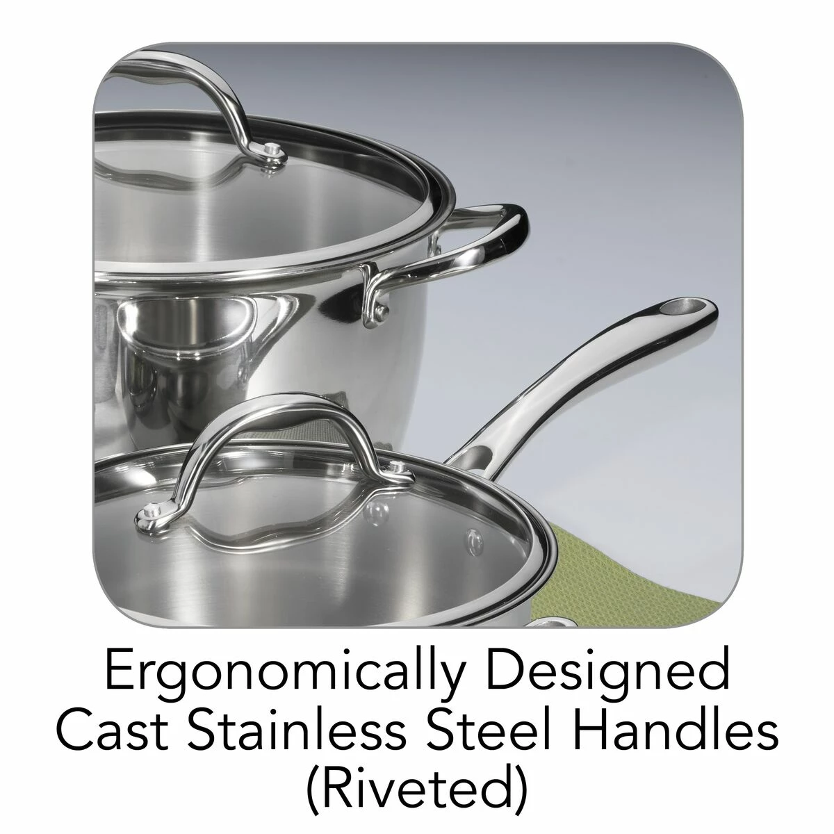 Tramontina 9 Pc Allegra Stainless Steel Cookware Set 4 Tramontina 9 Pc Allegra Stainless Steel Cookware Set - Image 4