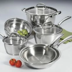 Tramontina 9 Pc Allegra Stainless Steel Cookware Set