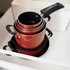 Tramontina Nesting 11 Pc Nonstick Cookware Set - Red 12 Tramontina Nesting 11 Pc Nonstick Cookware Set - Red -Deals Tramontina Store 80156042IXM006G