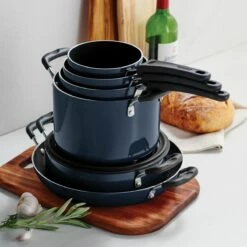 Tramontina Nesting 11 Pc Nonstick Cookware Set - Naval -Deals Tramontina Store 80156067IXM004G