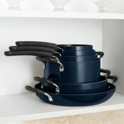 Tramontina Nesting 11 Pc Nonstick Cookware Set - Naval -Deals Tramontina Store 80156067IXM006G