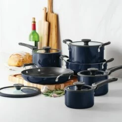 Tramontina Nesting 11 Pc Nonstick Cookware Set - Naval