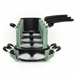 Tramontina 11 Pc Nonstick Nesting Cookware Set - Sage -Deals Tramontina Store 80156068IXM003G
