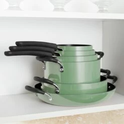 Tramontina 11 Pc Nonstick Nesting Cookware Set - Sage -Deals Tramontina Store 80156068IXM006G