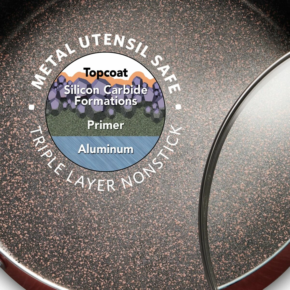 Tramontina 5.5 Qt Covered Nonstick Jumbo Cooker - Metallic Red 5 Tramontina 5.5 Qt Covered Nonstick Jumbo Cooker - Metallic Red - Image 5