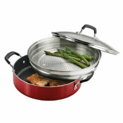 Tramontina 5.5 Quart Nonstick Everyday Pan - Metallic Red -Deals Tramontina Store 80156080IXM002G