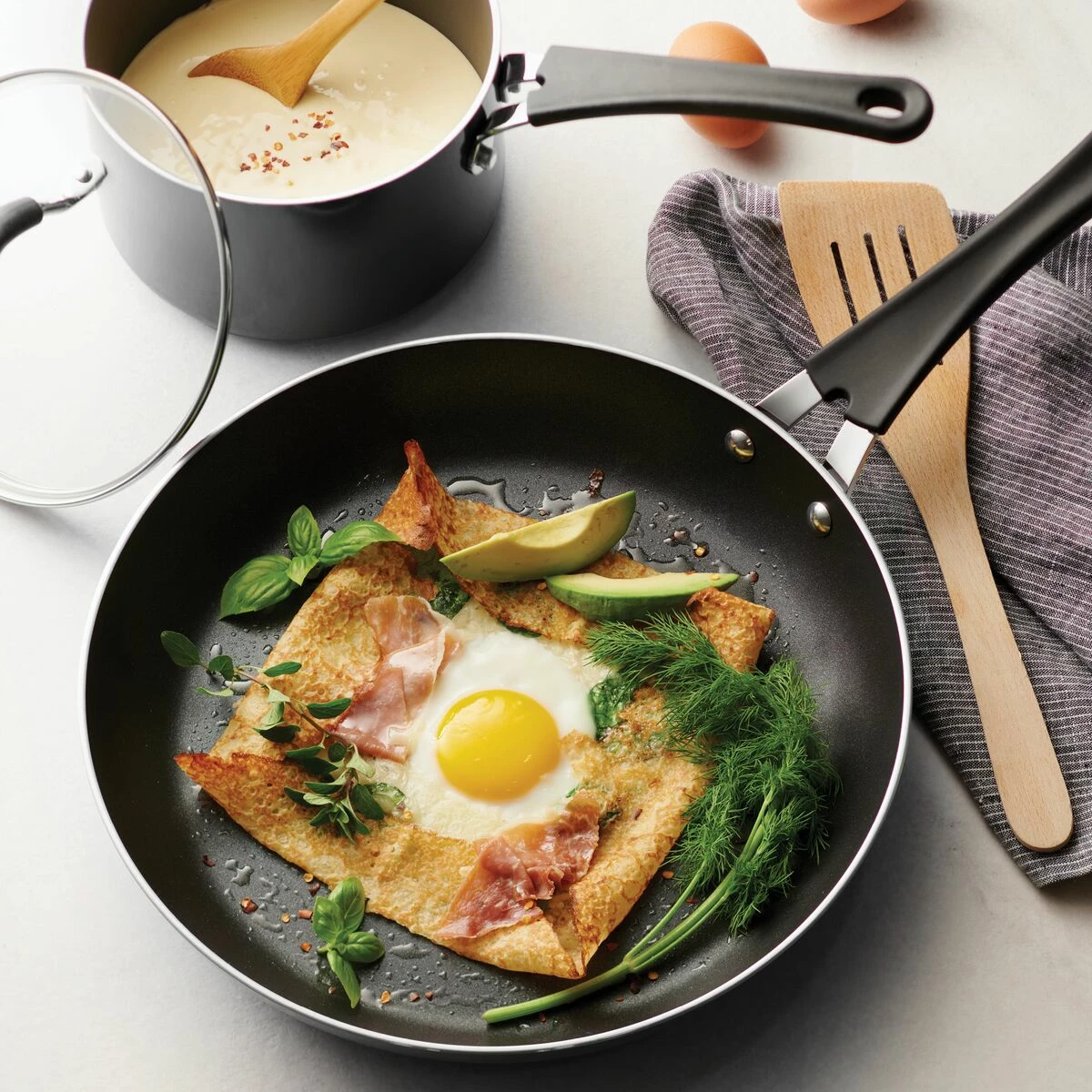 Tramontina 11 Pc Nonstick Cookware Set - Gray 4 Tramontina 11 Pc Nonstick Cookware Set - Gray - Image 4