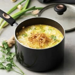 Deals Tramontina Store 47 Tramontina "Pots & Pans" 3 Qt Aluminum Nonstick Covered Sauce Pan