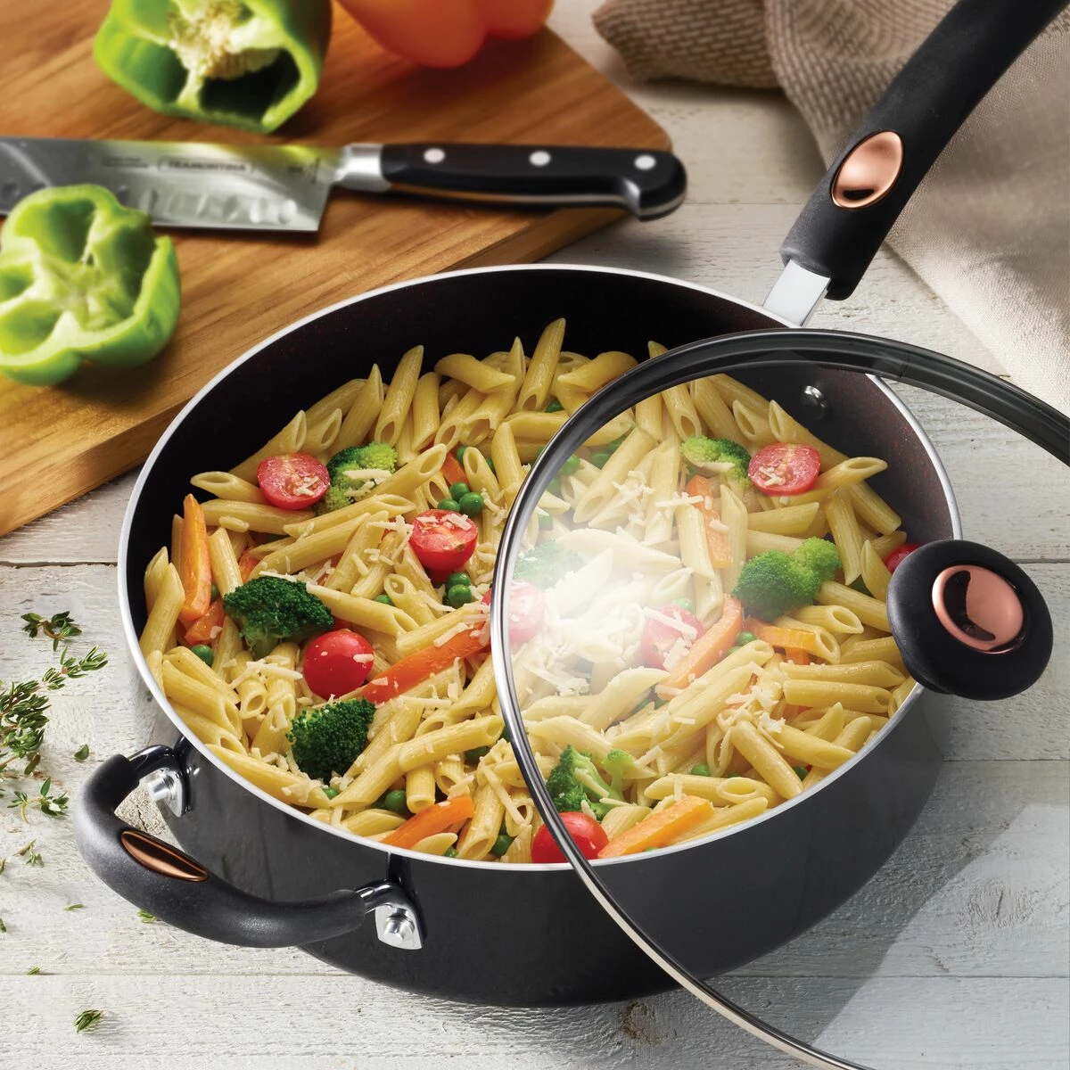 Tramontina "Pots & Pans" 5.5 Qt Aluminum Nonstick Jumbo Cooker 1 Tramontina "Pots & Pans" 5.5 Qt Aluminum Nonstick Jumbo Cooker