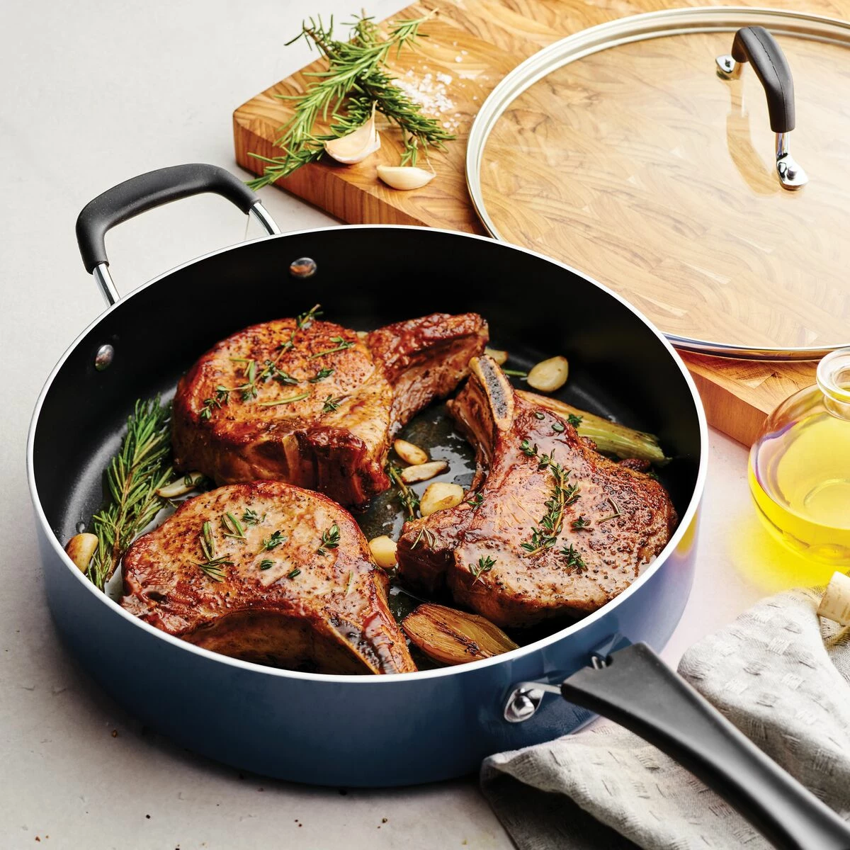 Tramontina 5.5 Qt Covered Aluminum Jumbo Cooker - Metallic Blue 1 Tramontina 5.5 Qt Covered Aluminum Jumbo Cooker - Metallic Blue