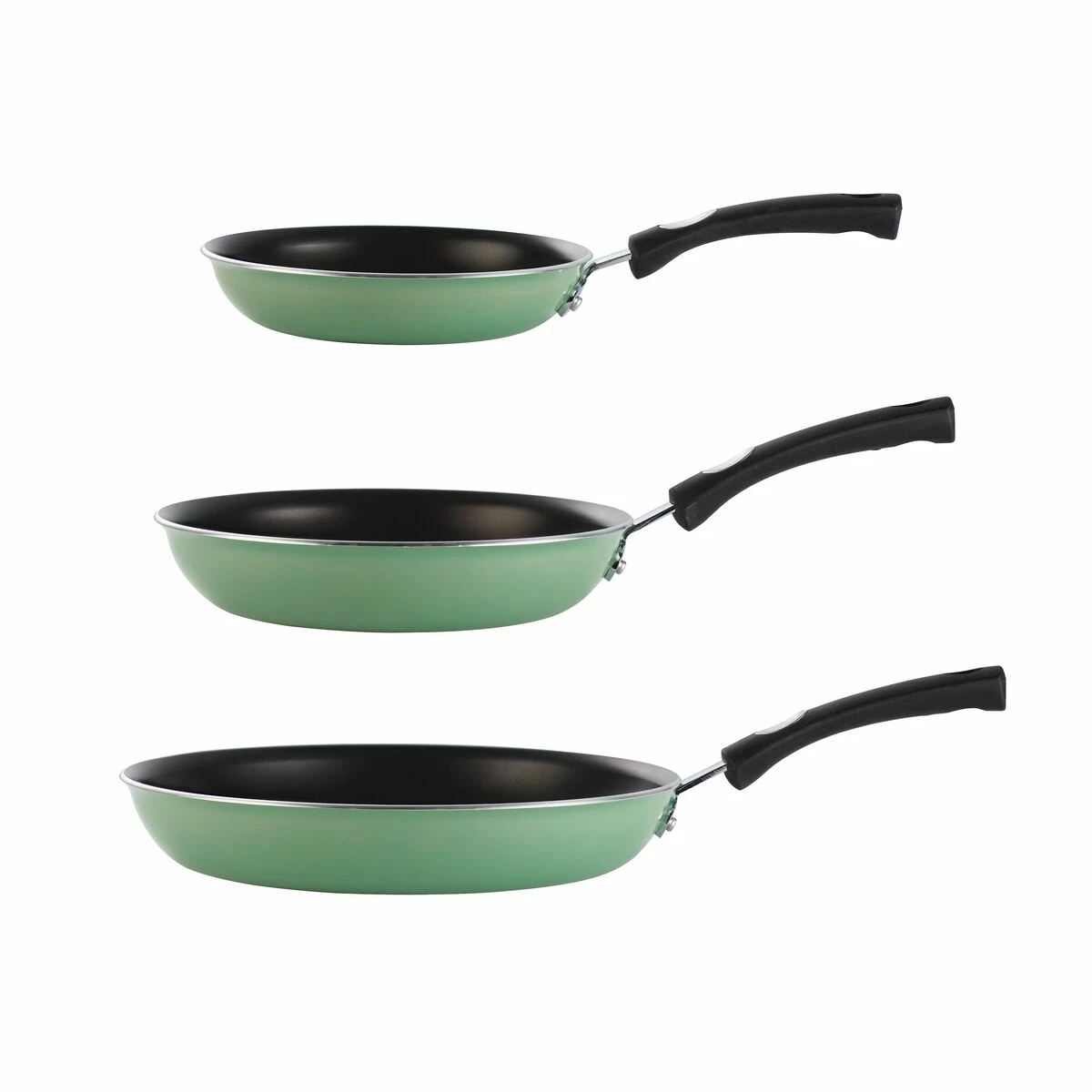 Tramontina 3 Pk Fry Pans - Metallic Sage Green 5 Tramontina 3 Pk Fry Pans - Metallic Sage Green - Image 5