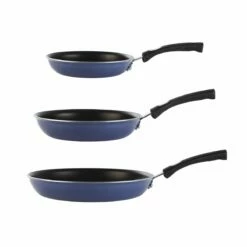 Tramontina 3 Pk Fry Pans - Metallic Medium Blue 11 Tramontina 3 Pk Fry Pans - Metallic Medium Blue -Deals Tramontina Store 80156104IXM002G