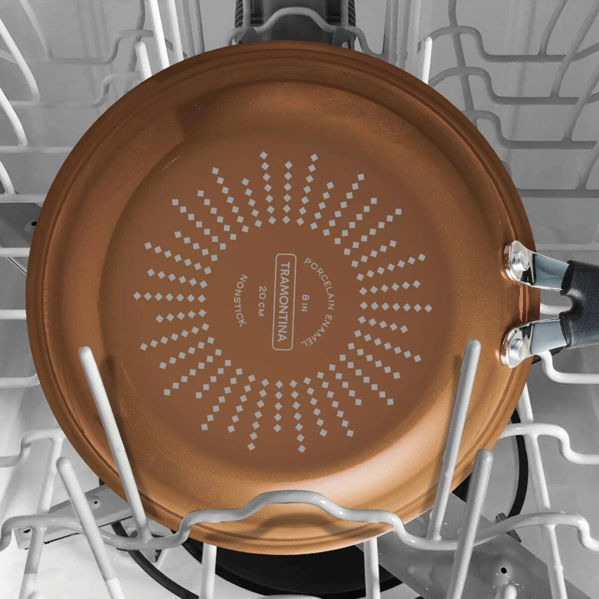 Tramontina 3 Pk Porcelain Enamel Fry Pans - Copper 9 Tramontina 3 Pk Porcelain Enamel Fry Pans - Copper - Image 9