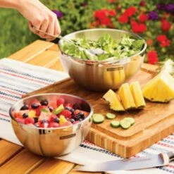 Tramontina 3 Pc Double Wall Stainless Steel Mixing Bowl Set 7 Tramontina 3 Pc Double Wall Stainless Steel Mixing Bowl Set -Deals Tramontina Store 80202008IXM003G