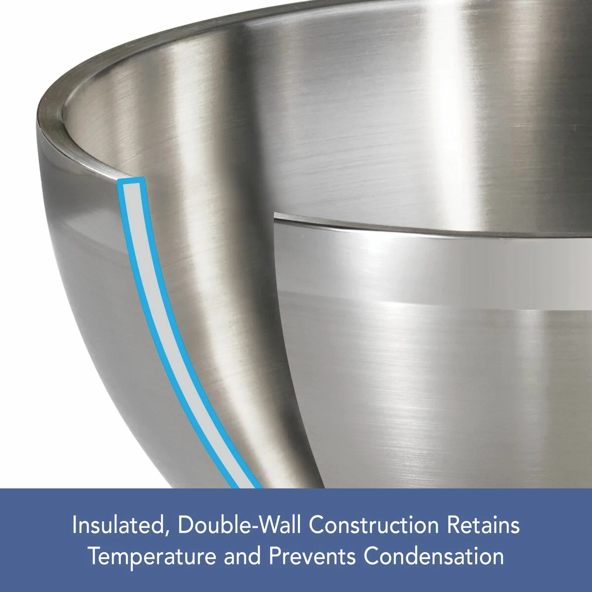 Tramontina 3 Pc Double Wall Stainless Steel Mixing Bowl Set 2 Tramontina 3 Pc Double Wall Stainless Steel Mixing Bowl Set - Image 2