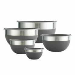 Tramontina 10 Pc Covered Stainless Steel And Silicone Mixing Bowl Set - Gray 19 Tramontina 10 Pc Covered Stainless Steel And Silicone Mixing Bowl Set - Gray -Deals Tramontina Store 80202033IXM001G