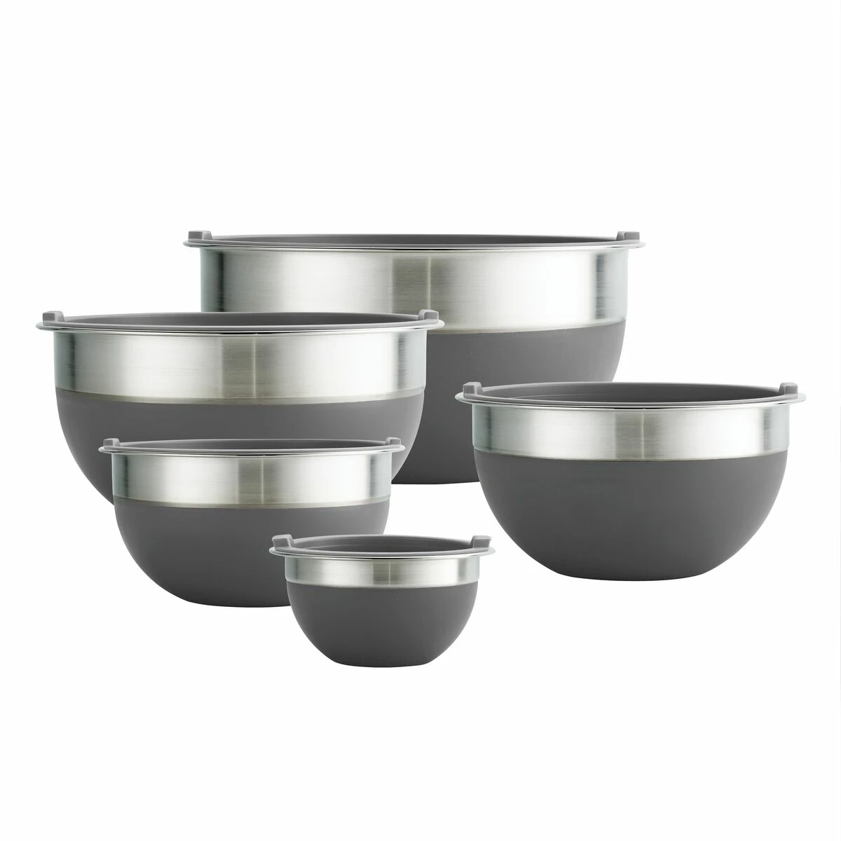 Tramontina 10 Pc Covered Stainless Steel And Silicone Mixing Bowl Set - Gray 10 Tramontina 10 Pc Covered Stainless Steel And Silicone Mixing Bowl Set - Gray - Image 10