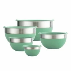 Tramontina 10 Pc Covered Stainless Steel And Silicone Mixing Bowl Set - Mint Green 22 Tramontina 10 Pc Covered Stainless Steel And Silicone Mixing Bowl Set - Mint Green -Deals Tramontina Store 80202034IXM002G